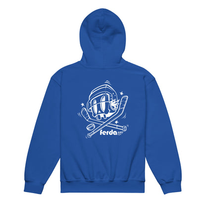 FERDA Youth Branded Block Skull Hoodie